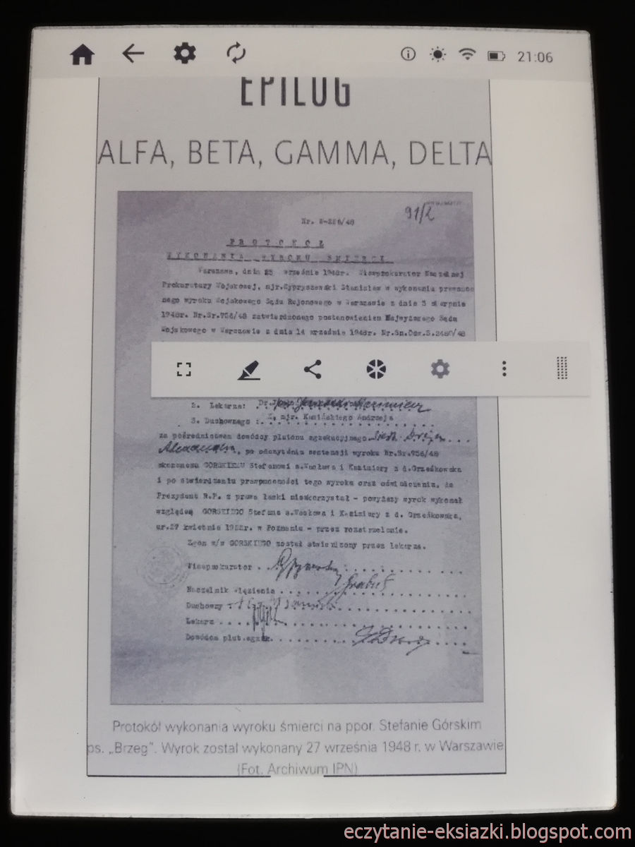 PocketBook Reader InkBOOK LUMOS – zdjęcie w e-booku przed powiększeniem