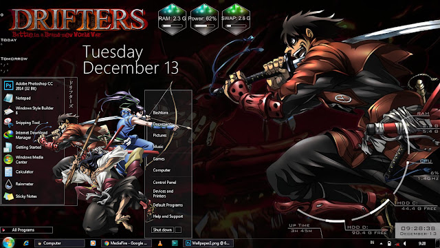 Theme Windows 7 Anime - Drifters Theme Windows 7 Anime - Drifters
