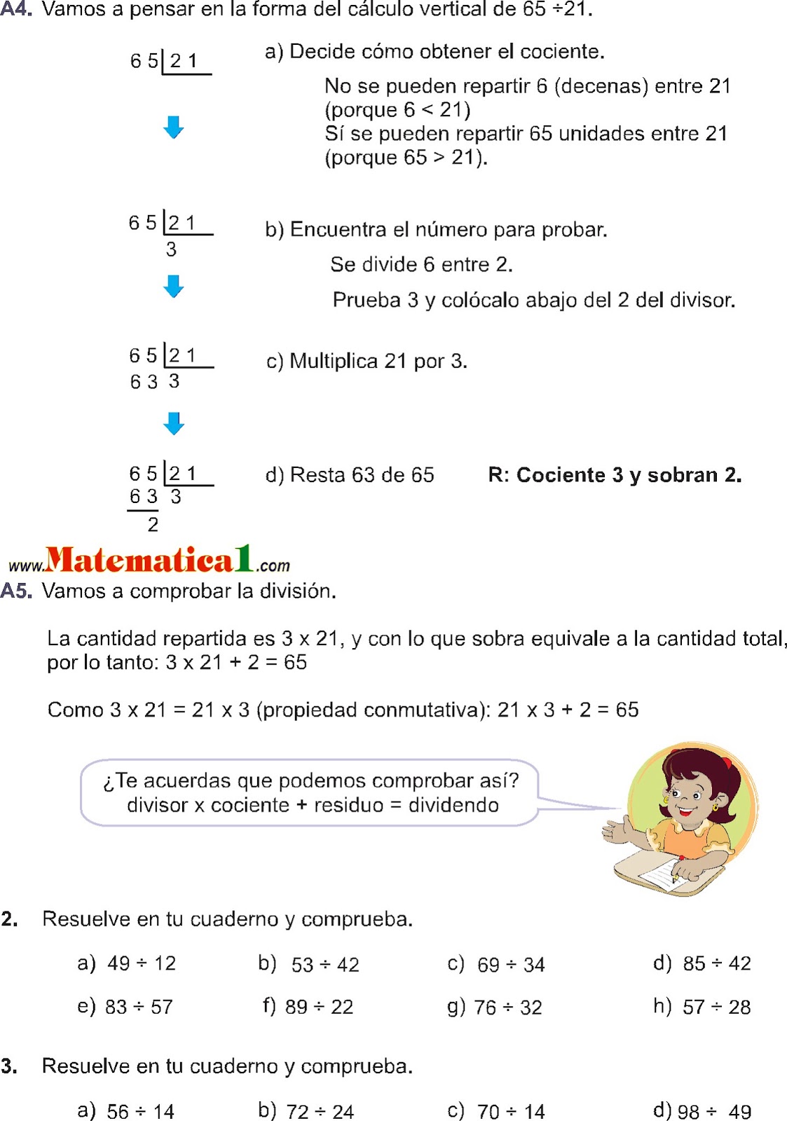 Divisiones De Dos Cifras Ejercicios Resueltos Pdf