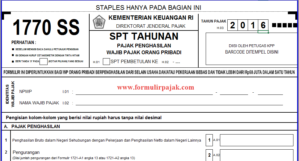 Formulir Spt Tahunan Cara Lapor Pajak Online