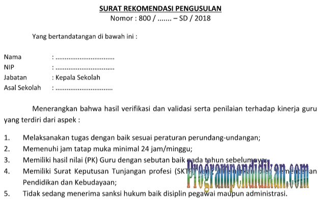 surat pengusulan sertifikasi