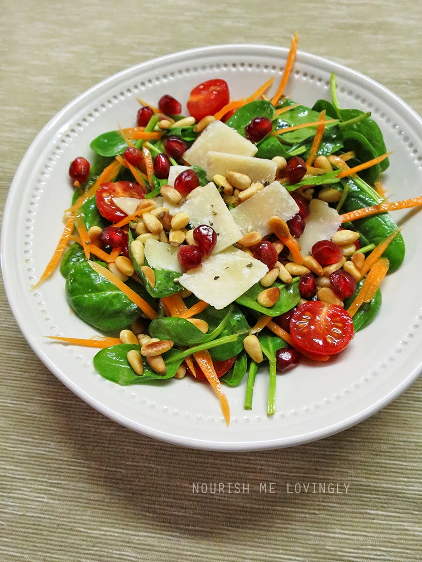 Nourish me lovingly Baby spinach salad (GF)