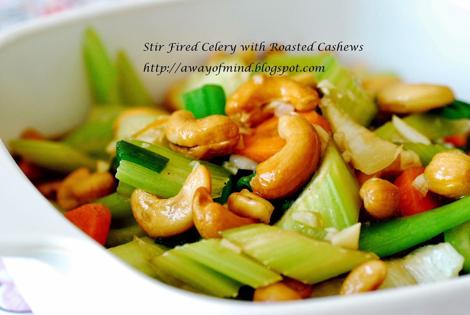 Awayofmind Bakery House Stir Fried Celery with Roasted Cashews