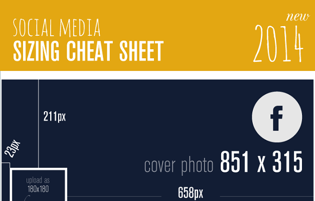 Image: Social Media Sizing Cheat Sheet 2014 