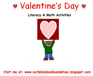 Valentine's day literacy and math center activities