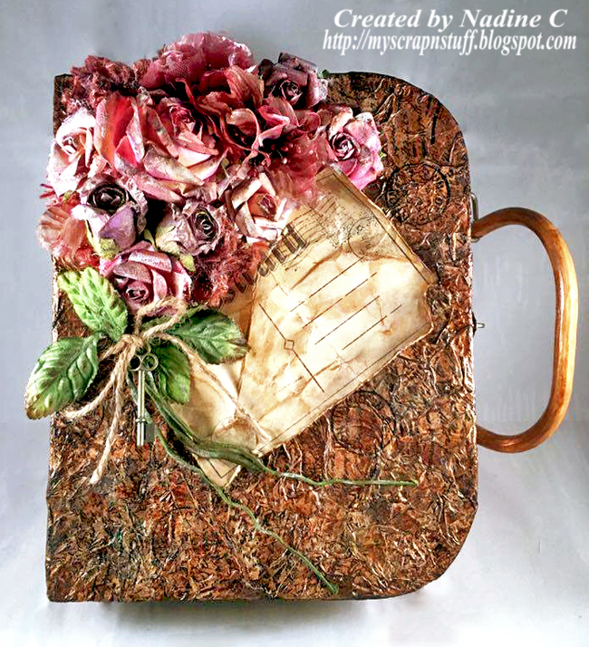 Mixed Media Paper Mache Purse Box with Canvas Corp Brands Nadine Carlier