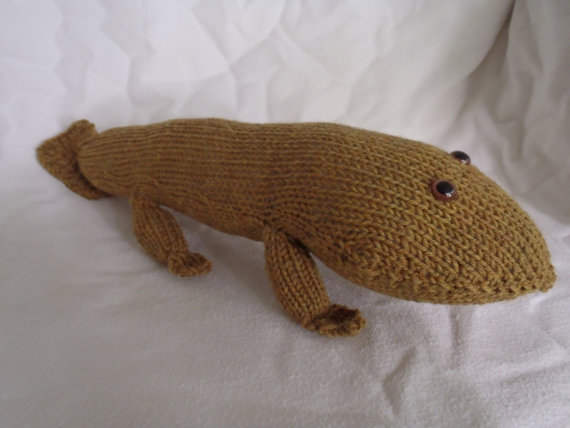 Stana's Critters Etc. Knitting Pattern for Tiktaalik Mr. T