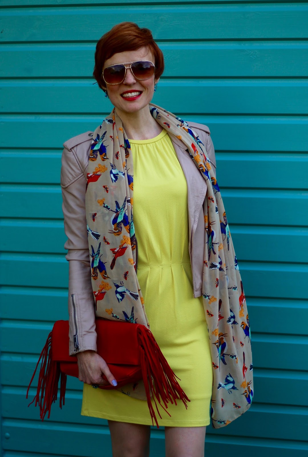 Fake Fabulous | How to wear yellow | Yellow, nude, red and Blue.