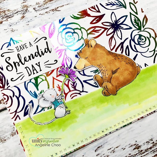 ScrappyScrappy: Oh Splendid Spring #scrappyscrappy #unitystampco #lisaglanz #brownthursday #card #cardmaking #youtube #quicktipvideo #stamp #stamping #papercraft #copicmarkers #springtime #katscrappiness #thermoweb #decofoil #cleartonersheets #rainbowfoil #heidiswapp #miniminc #foiling