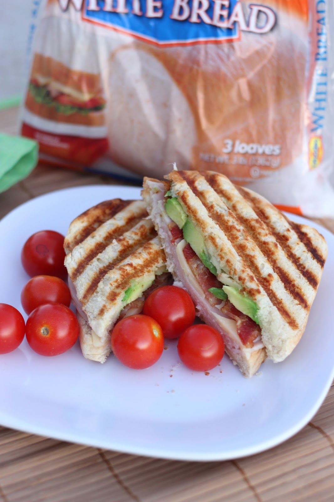 Leesh & Lu's Recipe Box Turkey Bacon Parmesan Panini
