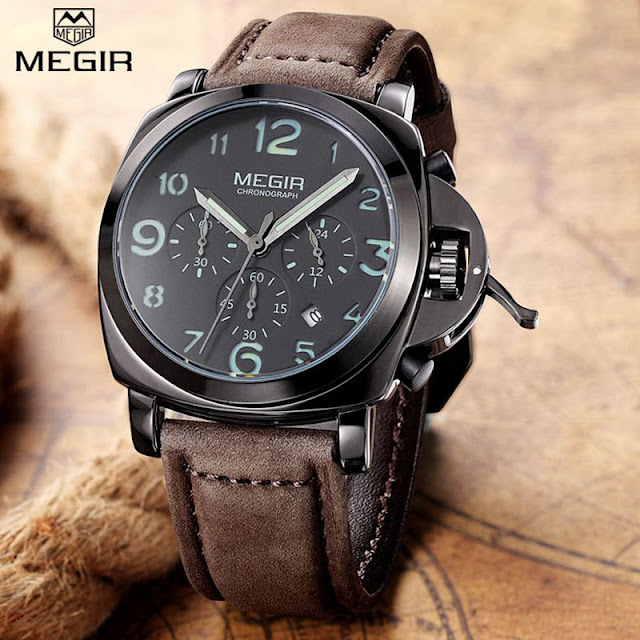 Megir Classic Design Cow Leather Watch
