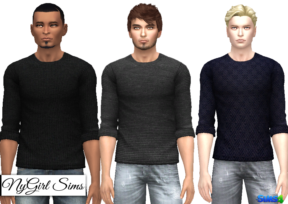 NyGirl Sims 4: Male Sweater 3 Pack