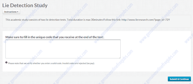 Lie detector task SC-2 Lie detector task at Figure Eight Micro tasks