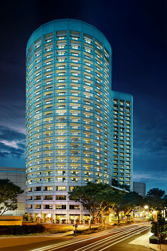 The facade of the Fairmont Hotel in Singapore