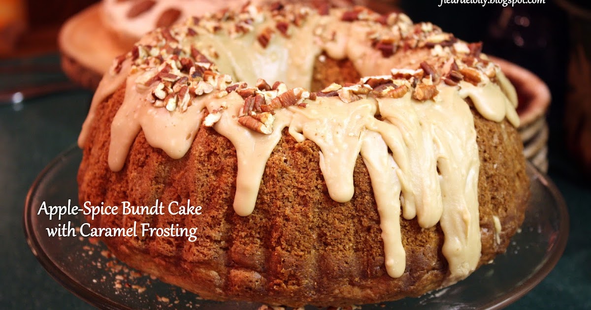 Fleur de Lolly Apple Spice Bundt Cake with Caramel Frosting