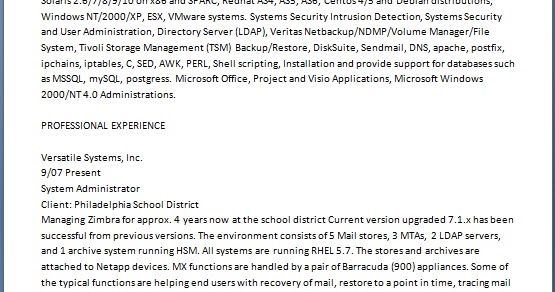new system administrator resume format in word free download system administrator resume download