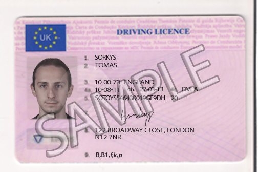 PSD Format in all UK Identification Documents