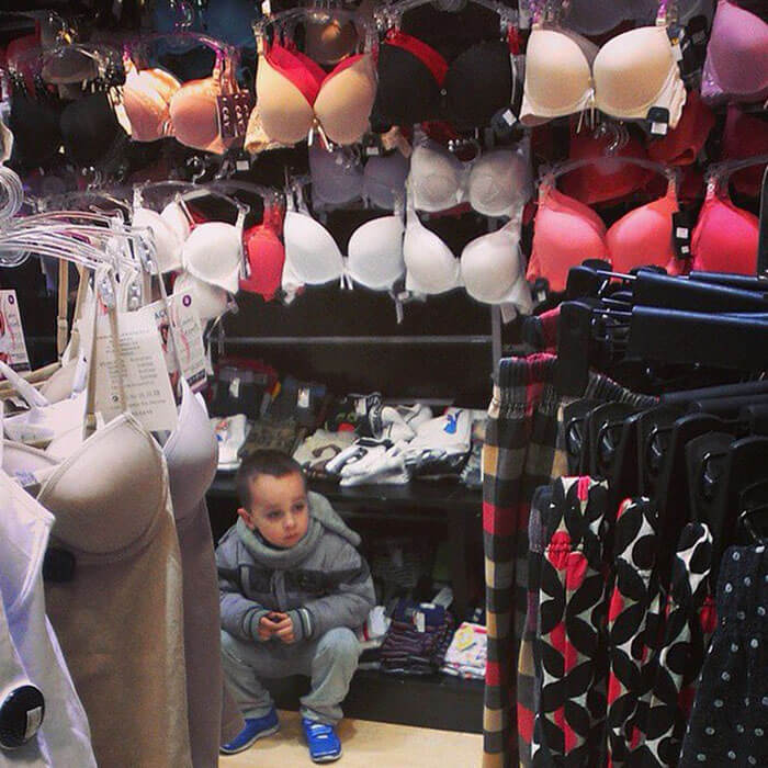 50 Hilarious Pictures Of Miserable Men Waiting While Their Wives Were Shopping