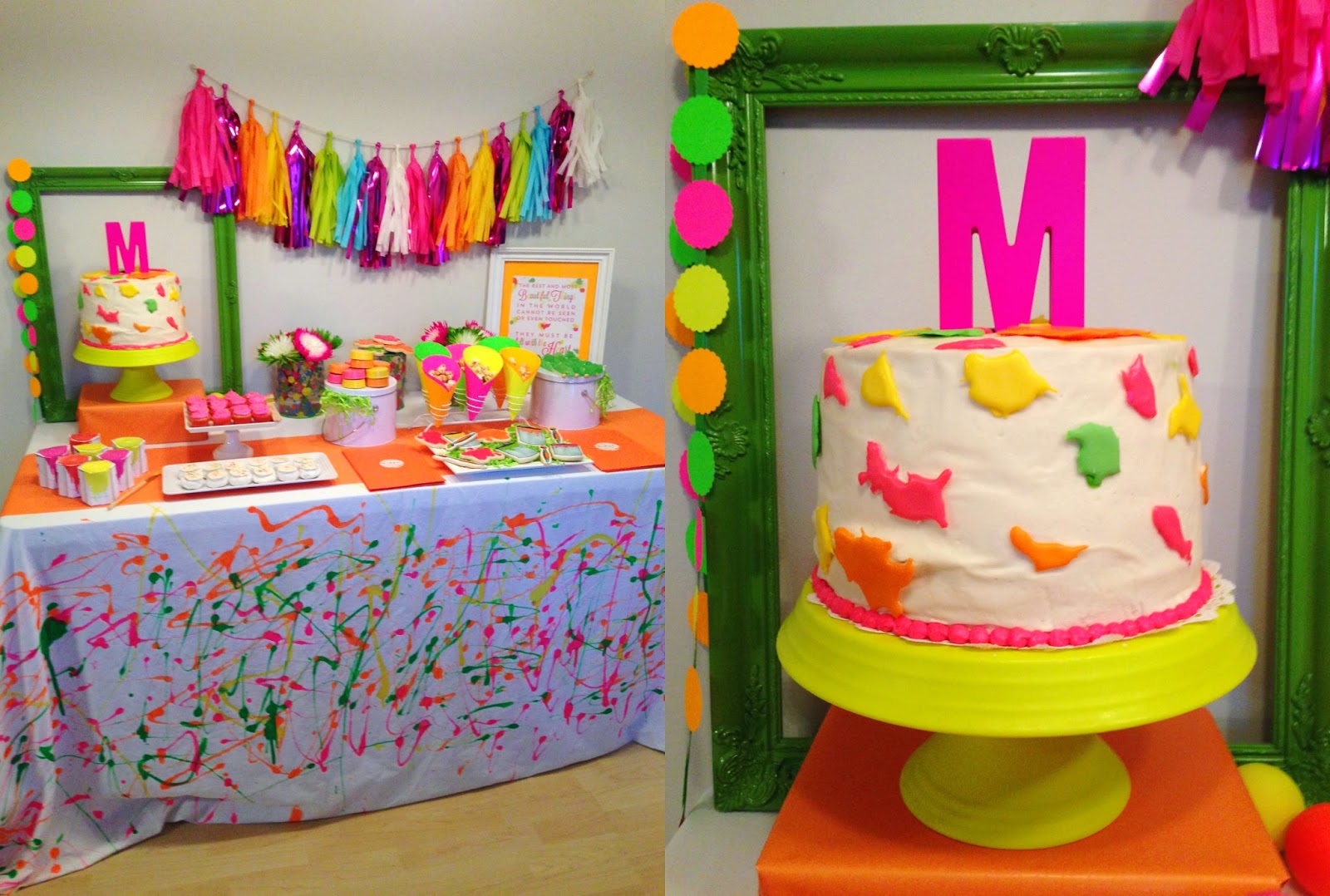 In Flight Party Ideas Neon Splatter Party