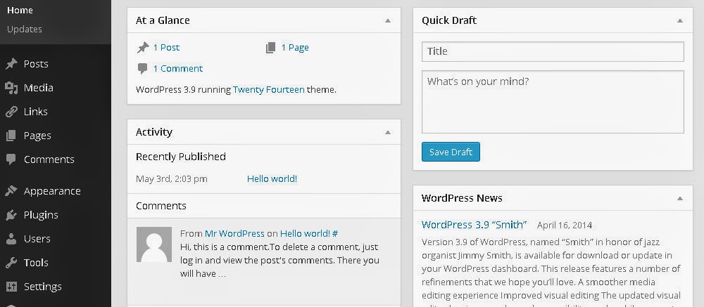 Comments activity. Comments activity