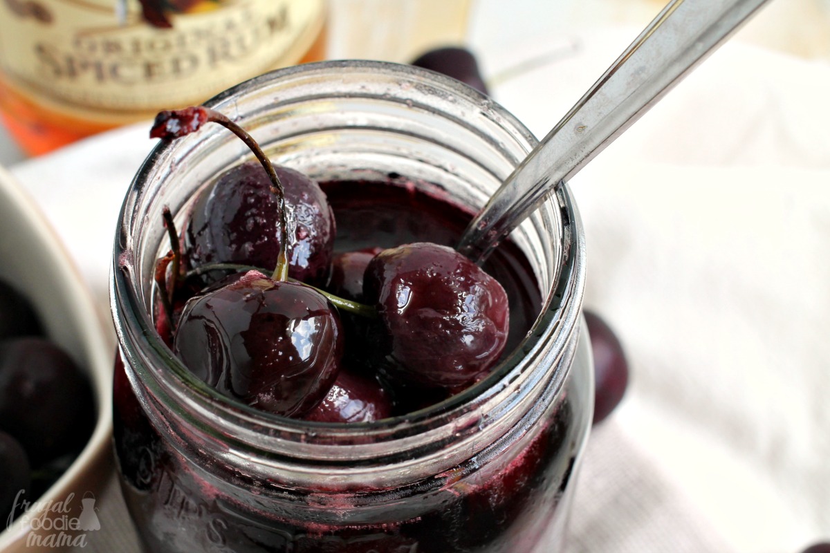 Frugal Foodie Mama Vanilla Spiced Rum Soaked Cherries