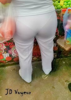 Señora pantalon vestir transparente