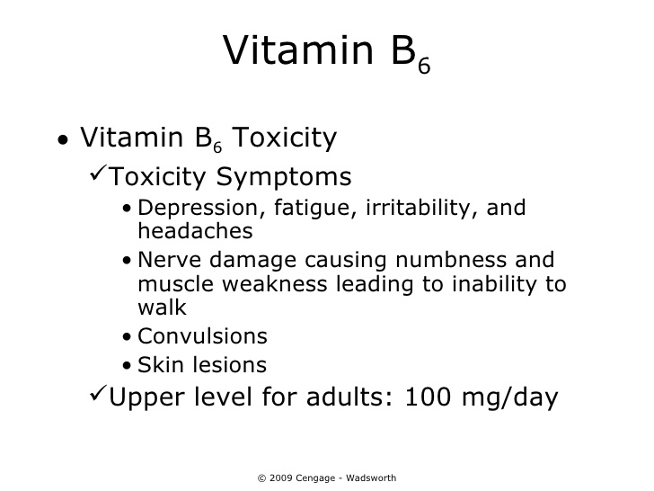 can vitamin b overdose