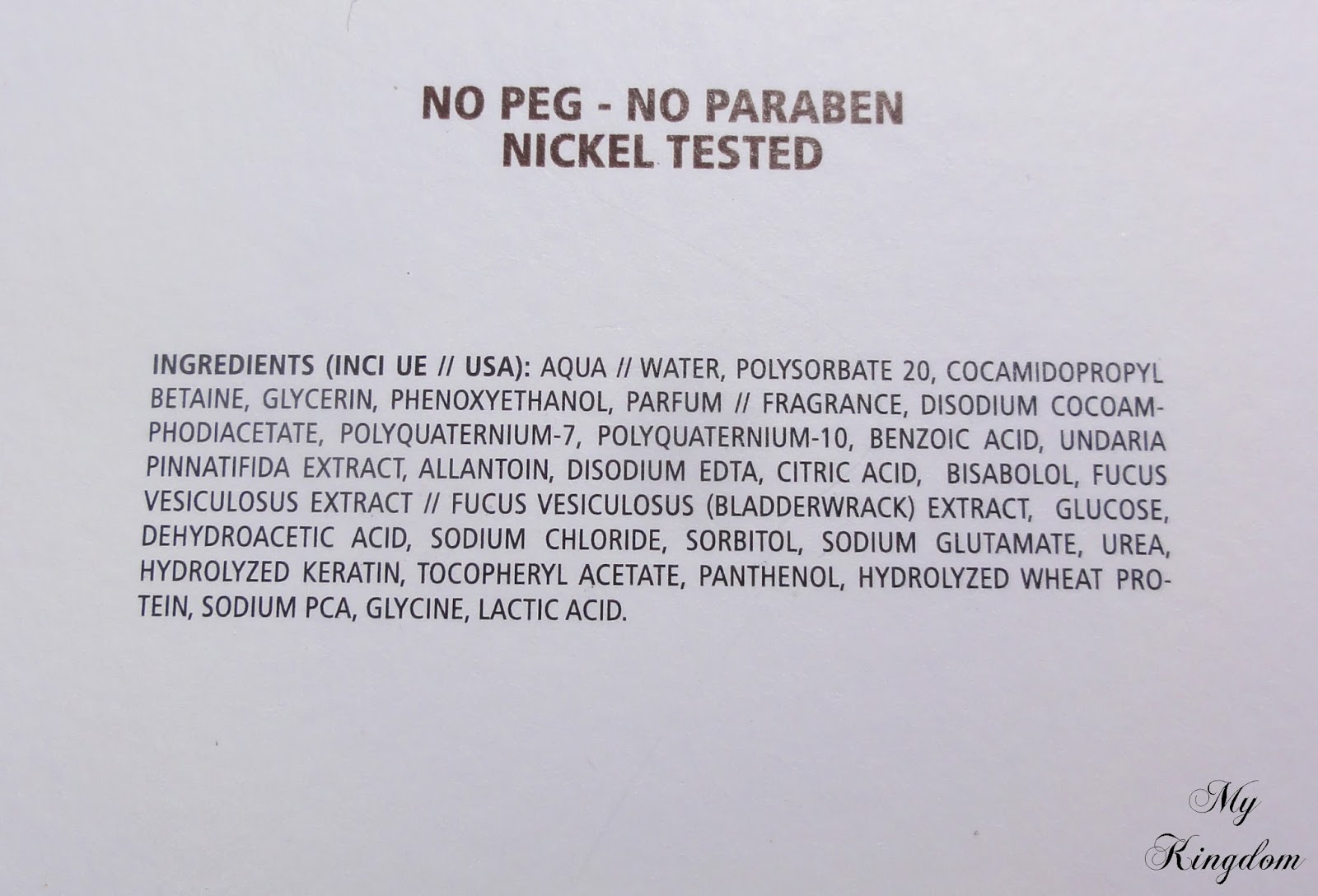 Guam Hair cleaning oil Kingdom of B