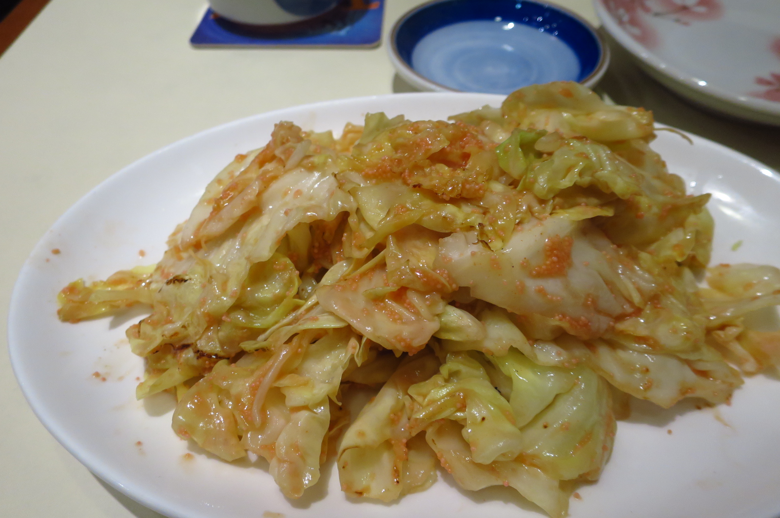 Small Potatoes Make The Steak Look Bigger The mentaiko cabbage