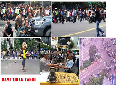 KAMI TIDAK TAKUT FOTO LEDAKAN BOM