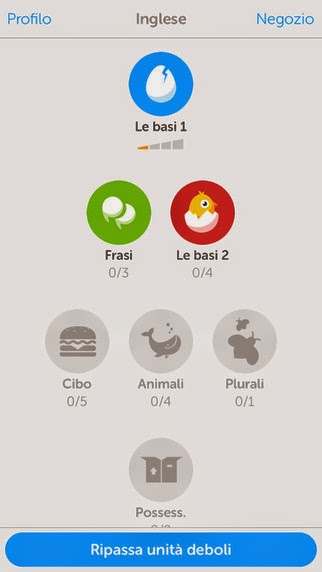 Impara l'inglese con Duolingo si aggiorna alla vers  4.3.4 