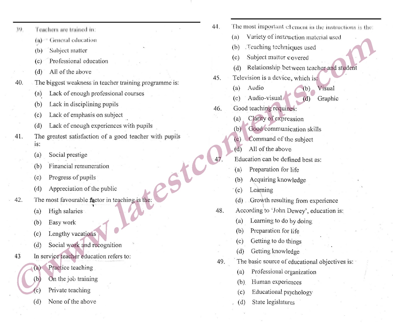 KNOWLEDGE FOR ALL Education Psychology & code of ethics MCQS for headmaster and teacher jobs