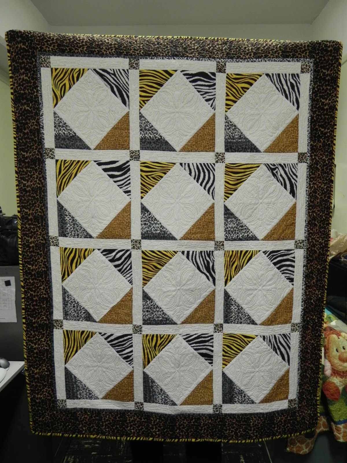 Dinah's Quilts & Embroidery Wild Animal Print Quilt