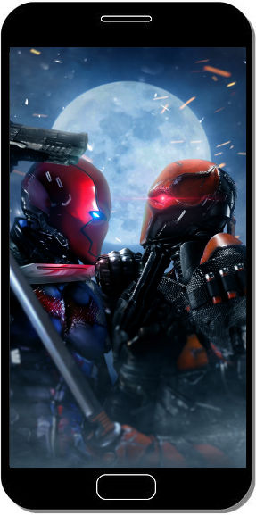 Red Hood VS Deathstroke - Fond d'Écran en QHD pour Mobile