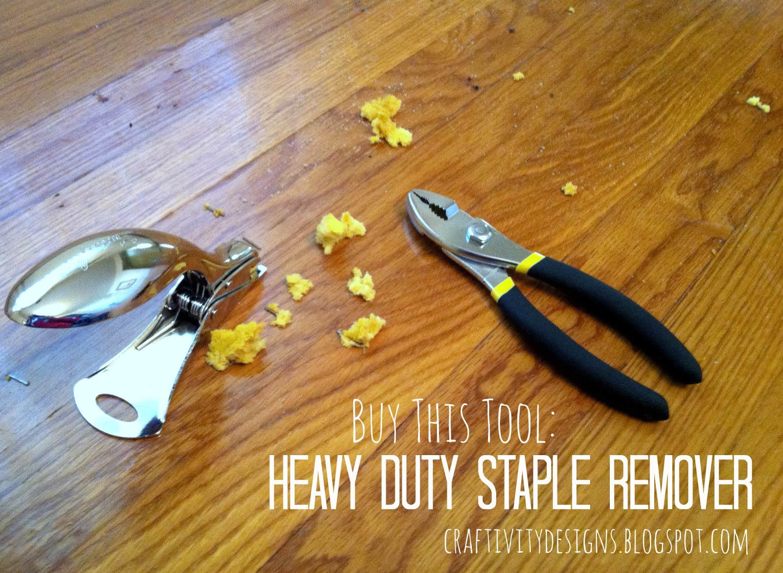 Craftivity Designs How to Remove Carpet Staples from Wood Floors