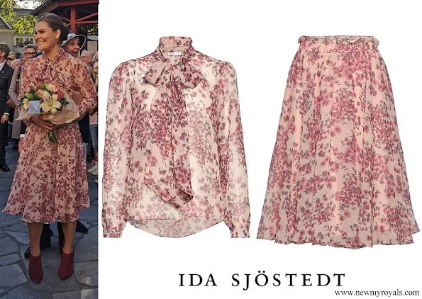 Crown Princess Victoria wore Ida Sjöstedt Peony blouse and Moody Skirt