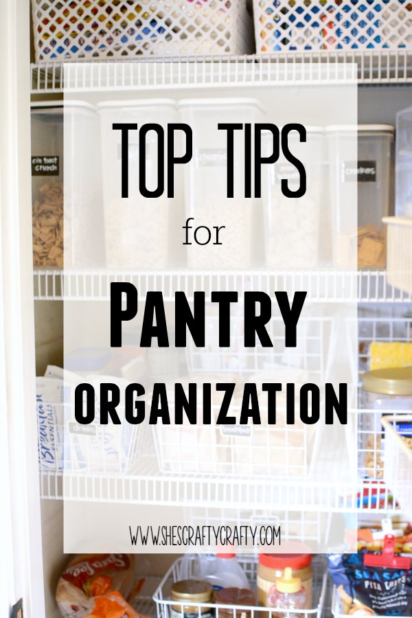 Top tips for pantry organization.  Use these great tips to organize your pantry!
