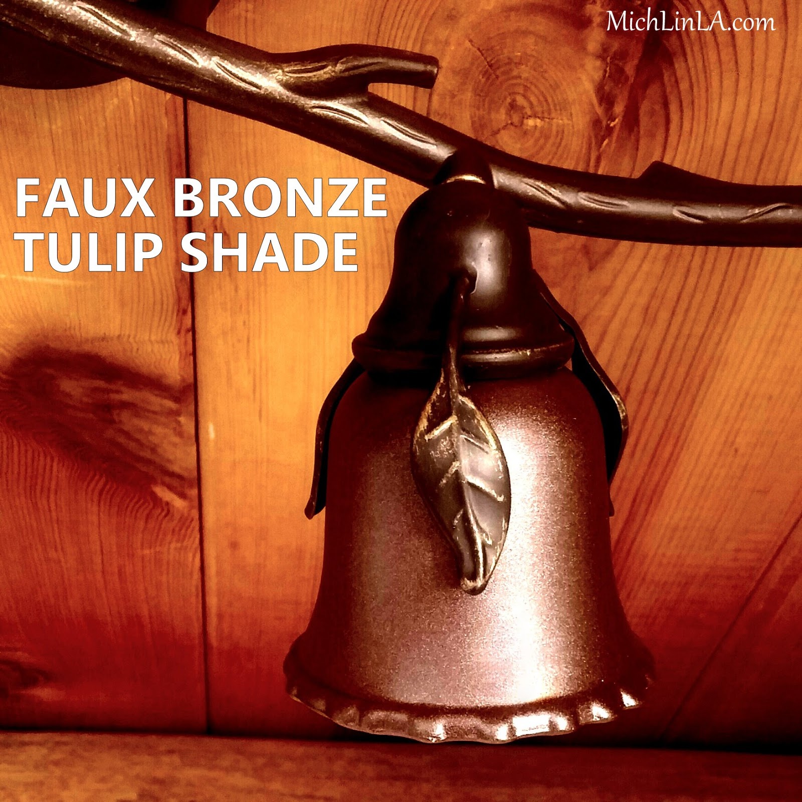 Mich L. in L.A. Painted Glass Shade A Metallic Makeover