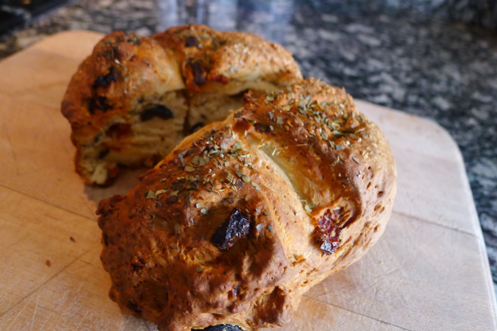 Bread and olives Sundried tomato and olive (soda) bread