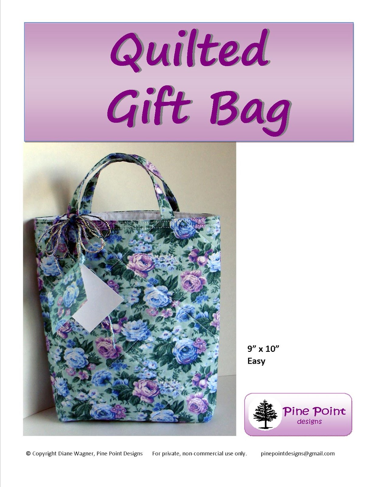 Quilted Gift Bag Pattern Free