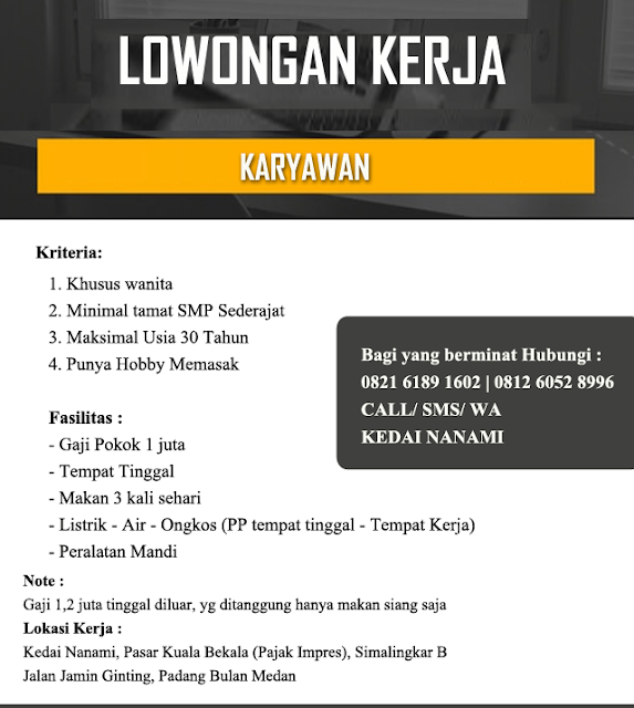 Lowongan Kerja September 2020 Medan Breaking News Latest News And Videos