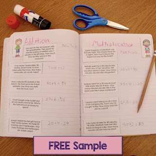 Use these FREE word problem sorts to let students show whether to multiply or divide to solve the problem. These are great for interactive notebooks or math centers.
