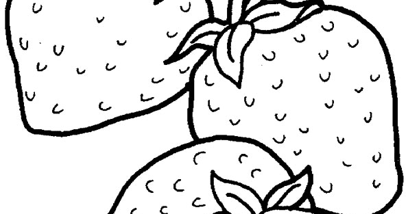 contoh gambar mewarnai buah strawberry 