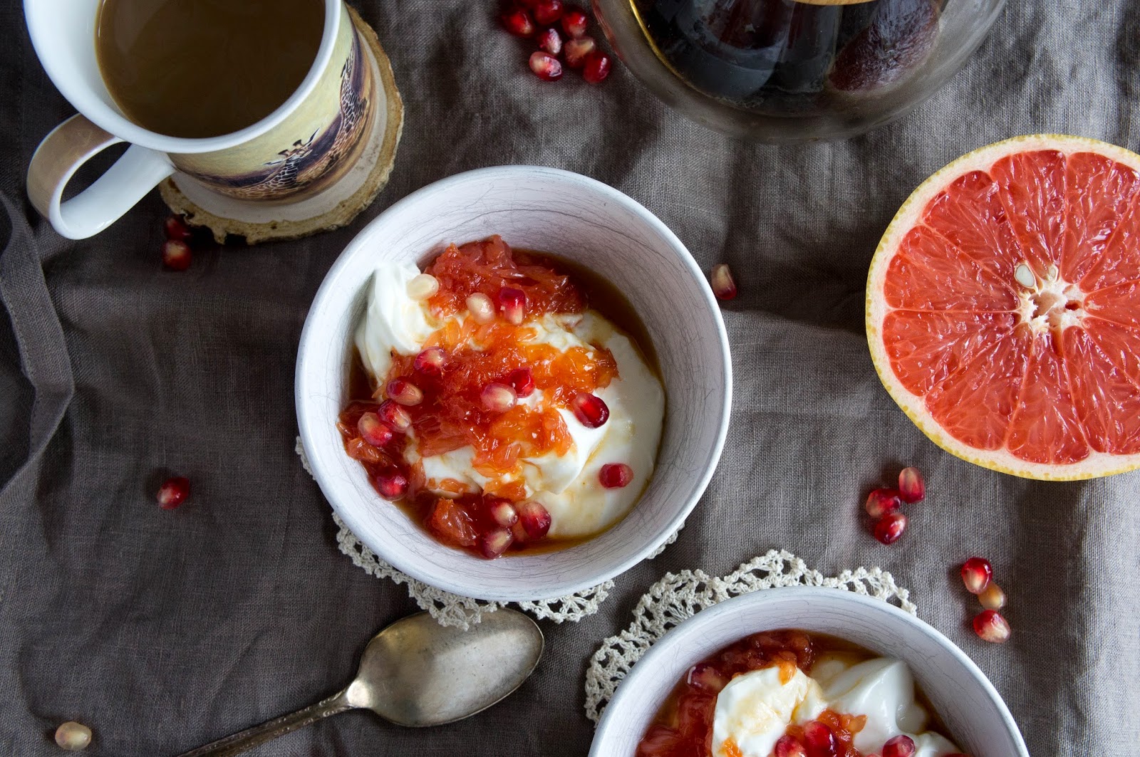 Smart Cookie: Roasted Grapefruit Pomegranate Rosewater Yogurt