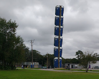 cell tower that looks like a port-a-john