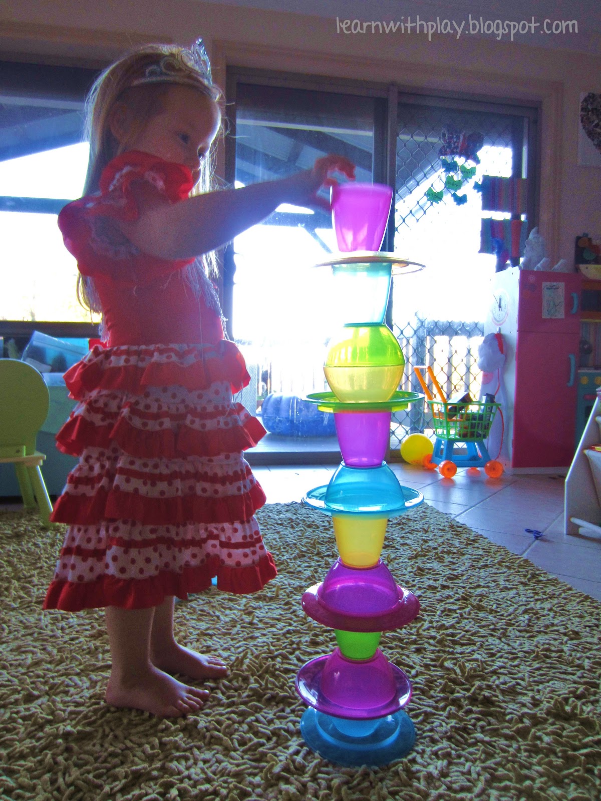 Learn with Play at Home Building with Plastic Plates, Cups and Bowls