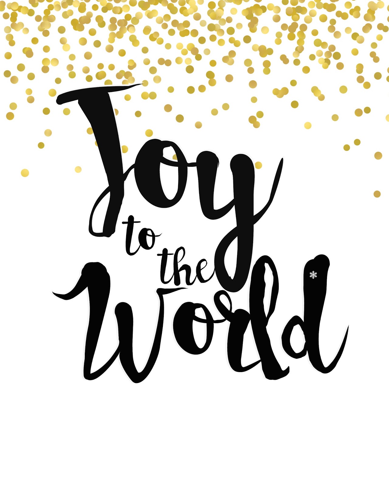 Mimi Lee Printables Joy To The World Black And Gold FREE PRINTABLE