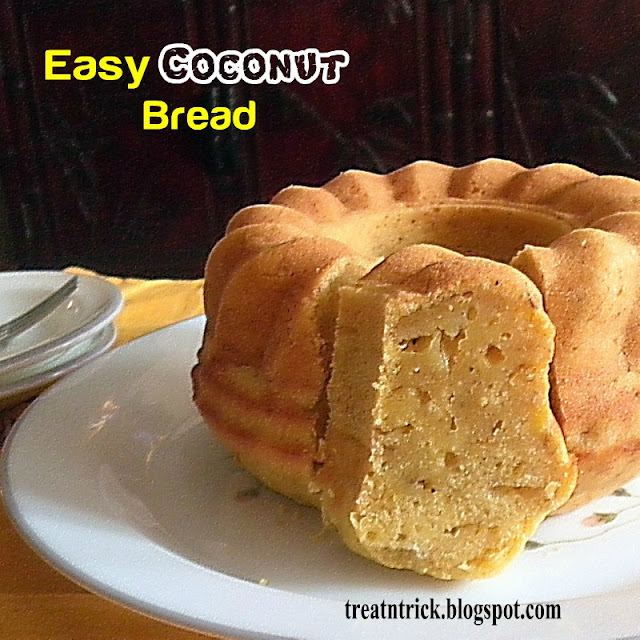 easy coconut bread recipe @ treatntrick.blogspot.com