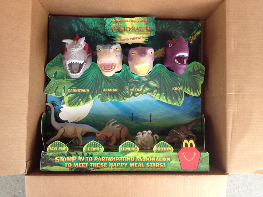 2000 McDonald's Disney Dinosaur Movie Lot of 2 in Packaging