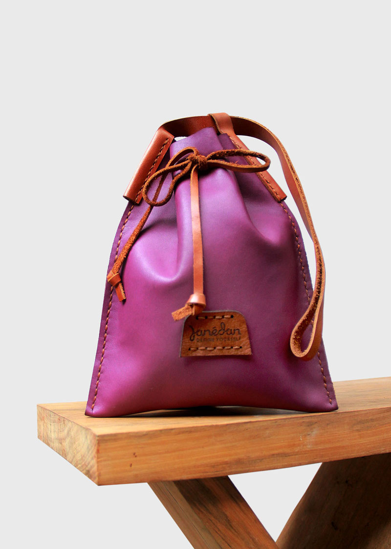 leather drawstring pouch